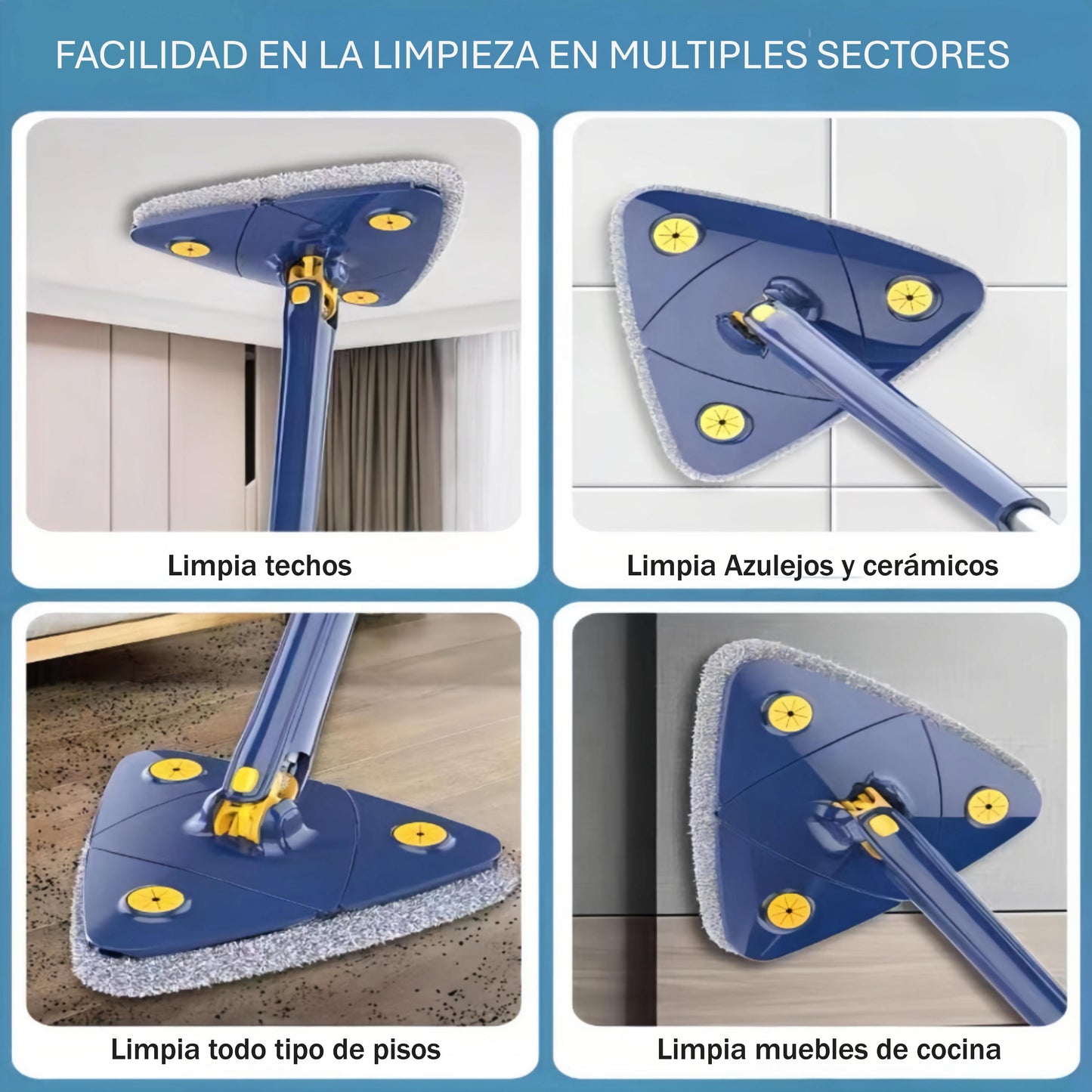 Mopa triangular giratoria 360°